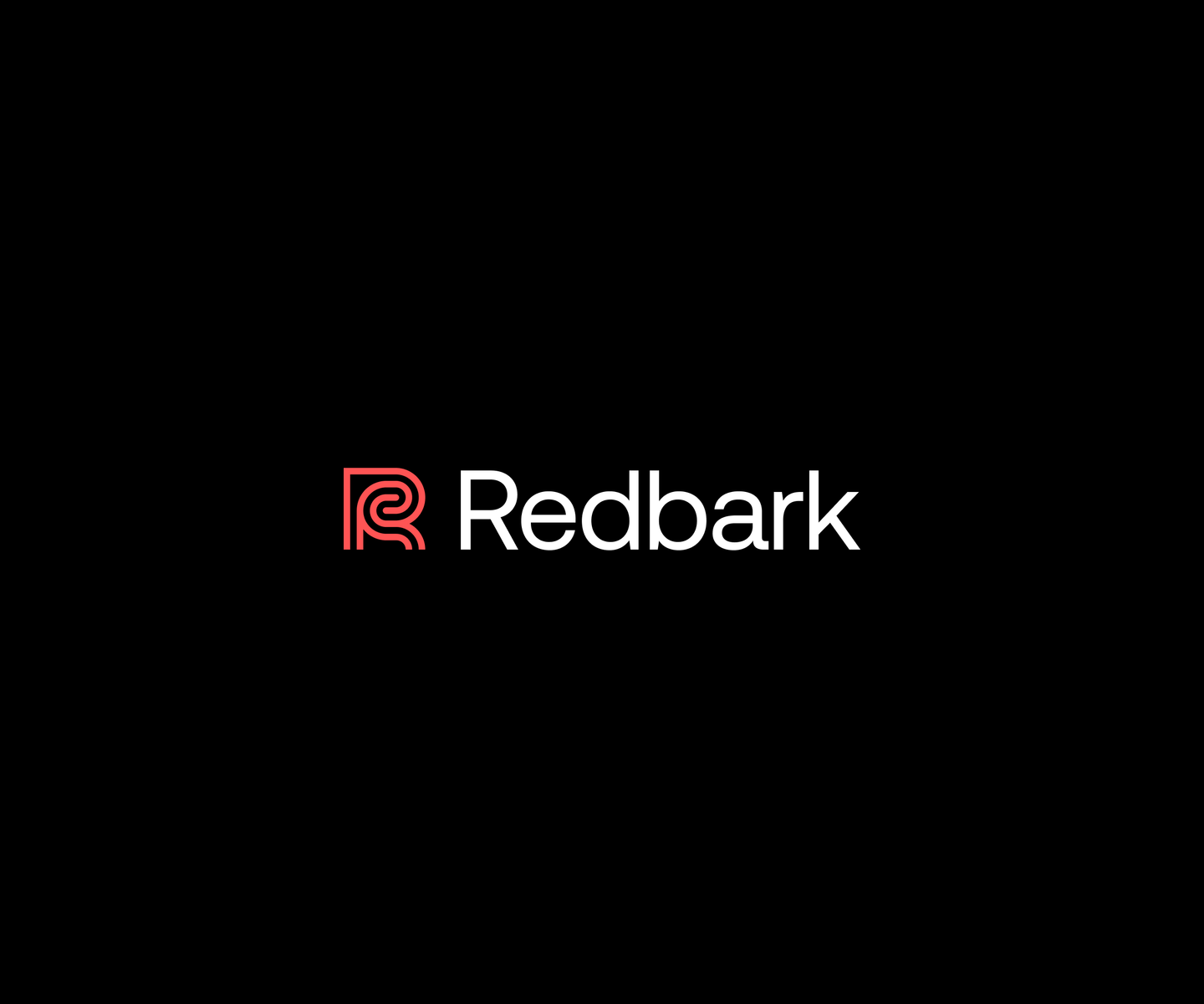 Redbark logomark on black background