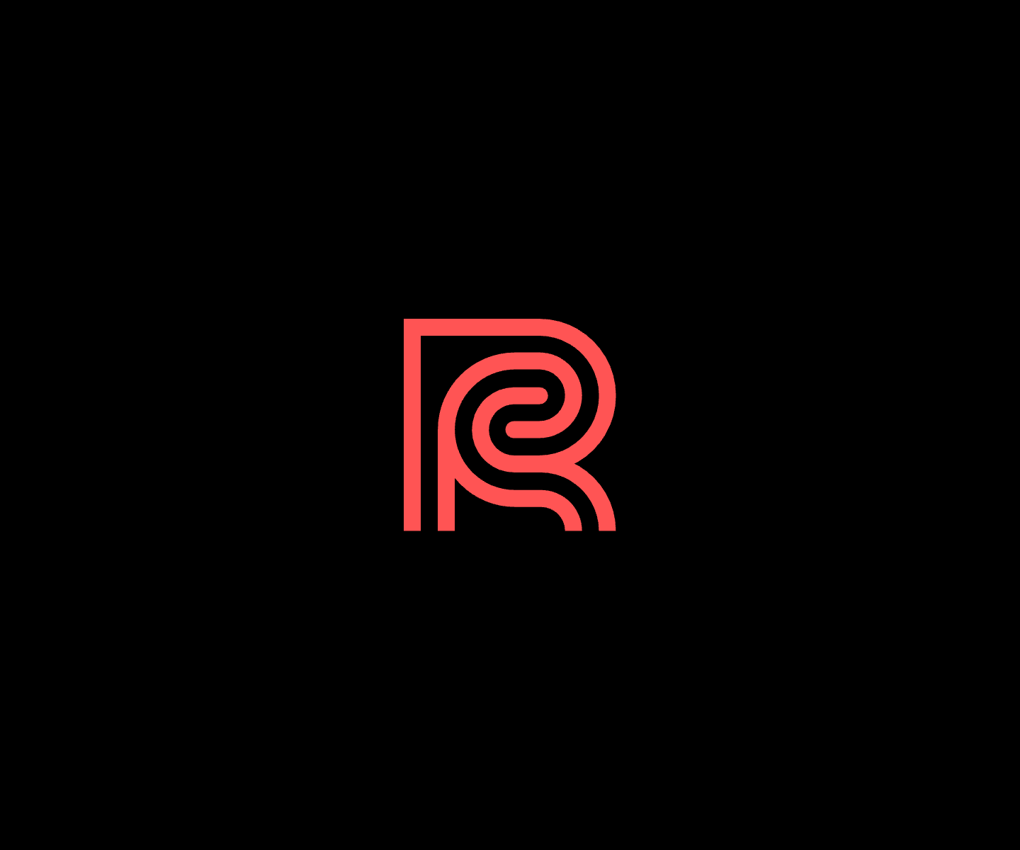 Redbark symbol on black background